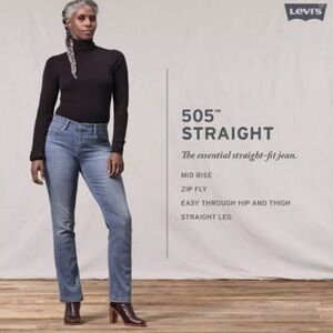 Levi's Women's 505 Straight Jeans - Classic Blue